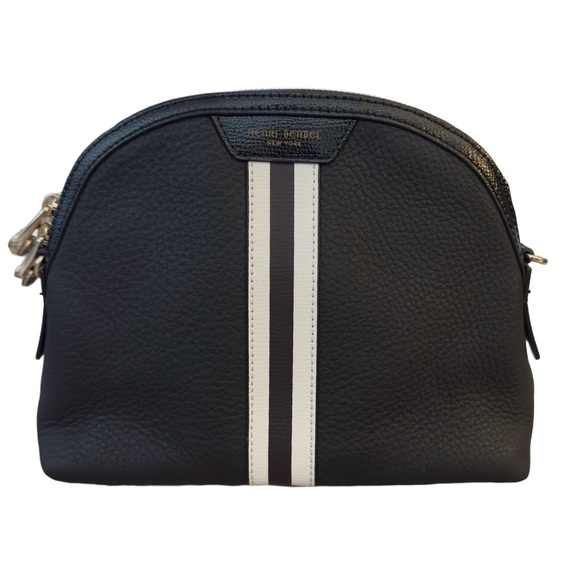 Henri Bendel New York West 57th Striped Cross Body Bag Black & White Unique! - Picture 5 of 16